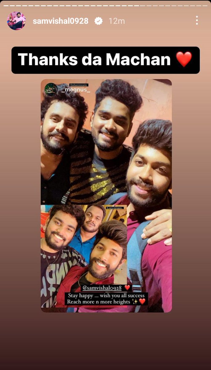 SAMVISHALFAN3's tweet photo. His birthday is filled with so much of love
LOVE AND LOVE ONLY ❤️
@samvishal280999
#SamVishal https://t.co/BlTu0rQoWU