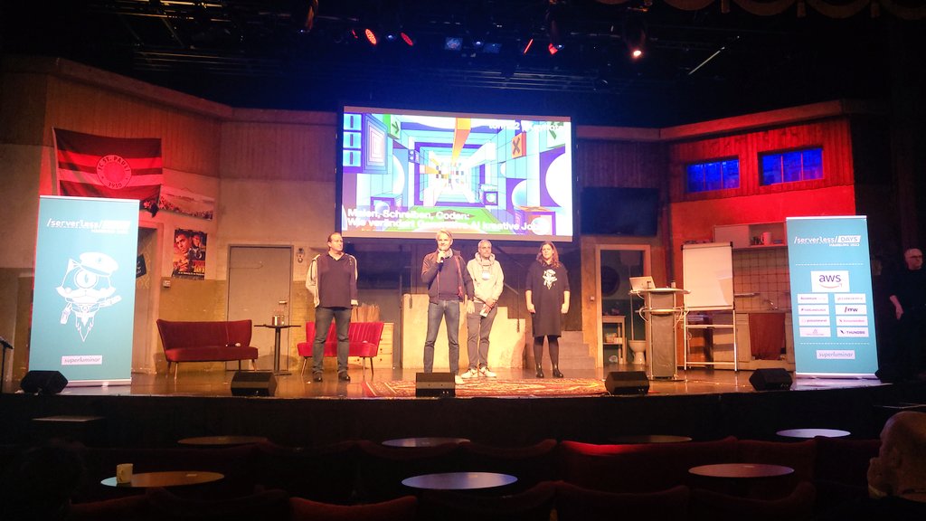 wolkencode's tweet image. Los geht&apos;s mit der Begrüßung auf den Serverless Days Hamburg #ServerlessHAM ☺️