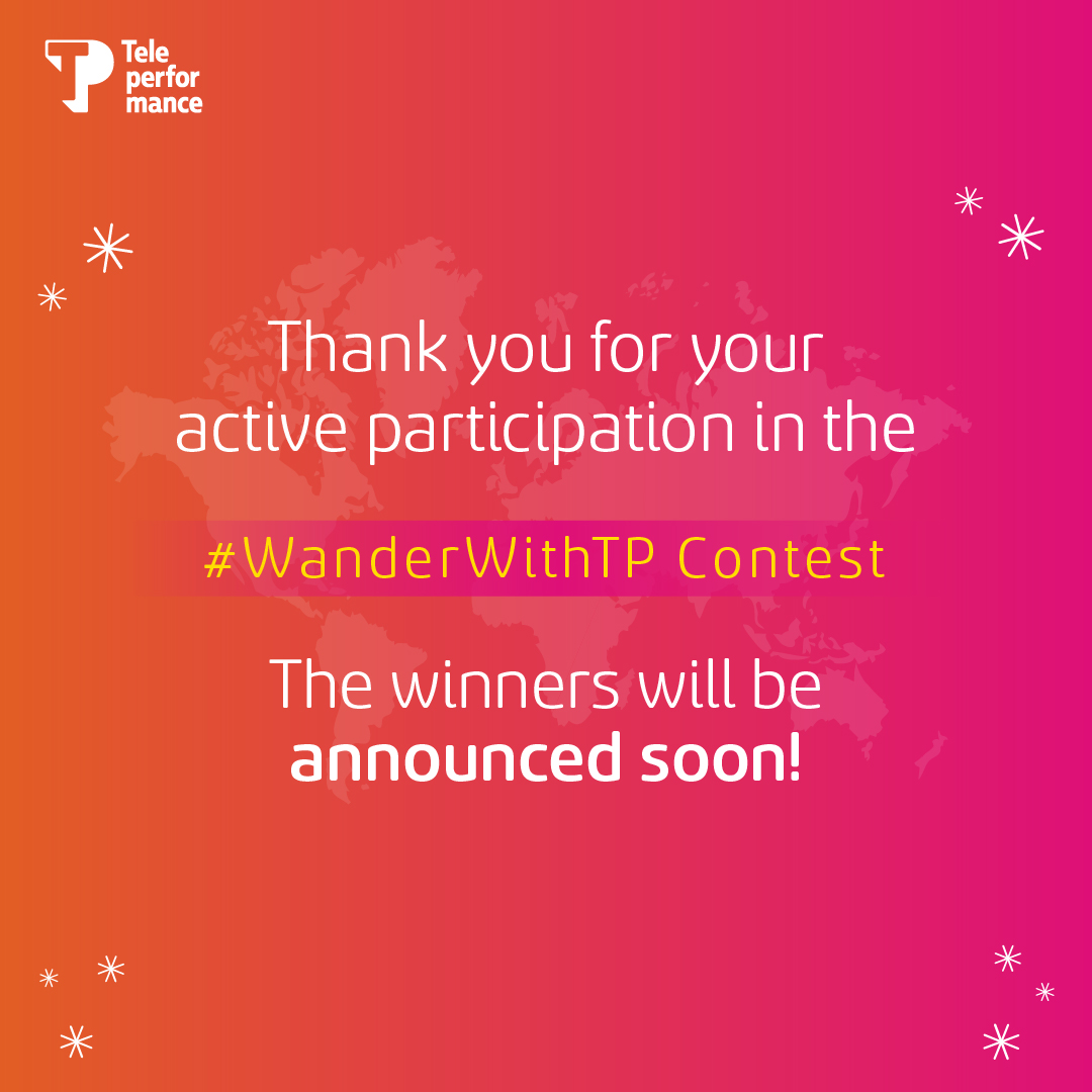 We would like to thank you for such an amazing response to the #WanderWithTP Contest!

The Winners will be announced soon.

Stay tuned! 

#WinnerAnnoucement #TPIndia #WanderWithTP #ContestAlert #India #WorldTourismDay