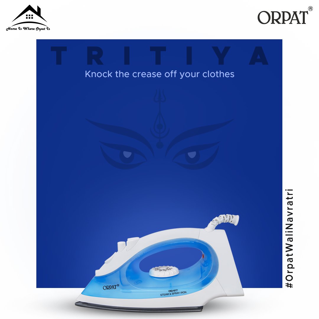 orpat_group's tweet photo. Experience immense power and divine energy during Tritiya of Navratri with Orpat's 1100-watt Steam Iron.
Happy Navratri to all!
#Navratri #HappyNavratri #HappyNavratri2022 #Navratri2022 #MaaDurga #MaaDurga2022 #MaaAsche #Durgapuja #durgapuja2022 #HappyDurgaPuja #Dandiya #Maa https://t.co/i6rEdniIvc