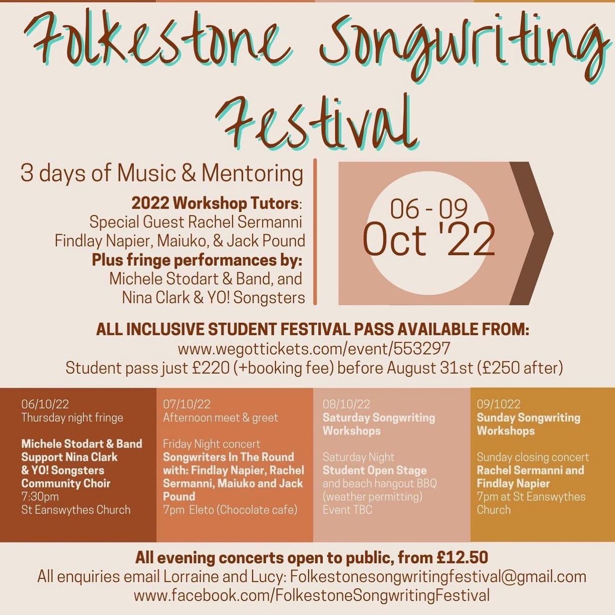 FstoneSongWFest's tweet photo. G E T I N V O L V E D
#MusicFestival #TicketsOnSale #FOMO #DontMissOut #OneOffs #Concerts #Musicians #Singers #SingerSongwriters #Writers #Songwriters #Poets
#Folkestone #FolkestoneMusicTown #RightByTheSea #WriteByTheSea #SupportLocal #SupportLiveMusic https://t.co/TRPLfZGVlm