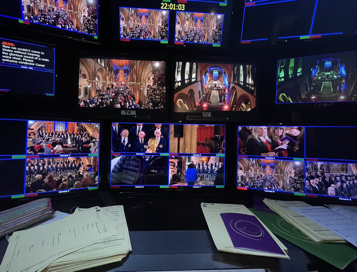 emyrafan's tweet photo. Its Christmas and New Year in Songs of Praise land!. Timely to be recording in Llandaf Cathedral so soon after the King’s visit and great to see the demand for congregational singing stronger than ever. https://t.co/WBJOtvVKO5