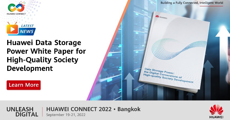 IT_Huawei's tweet photo. Data storage power is the #digital cornerstone of high-quality society development. That's why we released the #DataStoragePower #WhitePaper. Learn more: https://t.co/du5SotREYQ #UnleashDigital #HuaweiConnect #HuaweiFacts