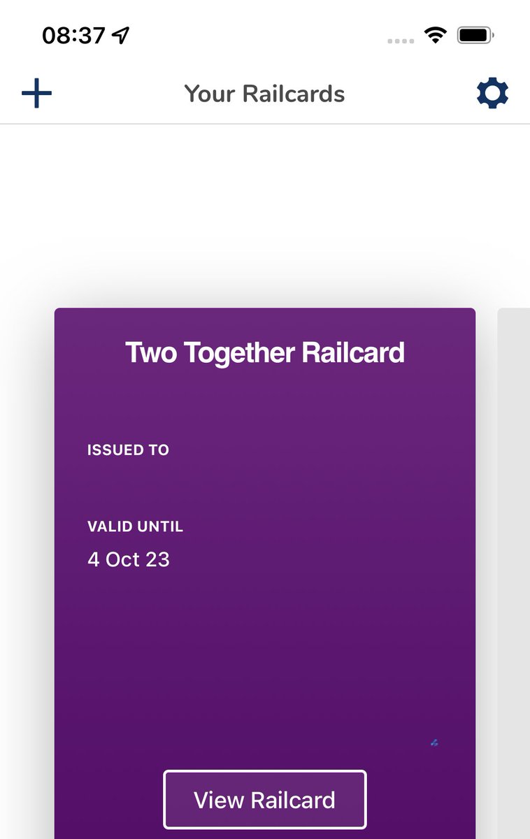 chummychappyjam's tweet photo. @_Railcards  hello- I just attempted to renew my Two Together Railcard on my phone with a new digital download code, but my new card looks blank / incomplete. Can you help please? https://t.co/cerqR7SbpC