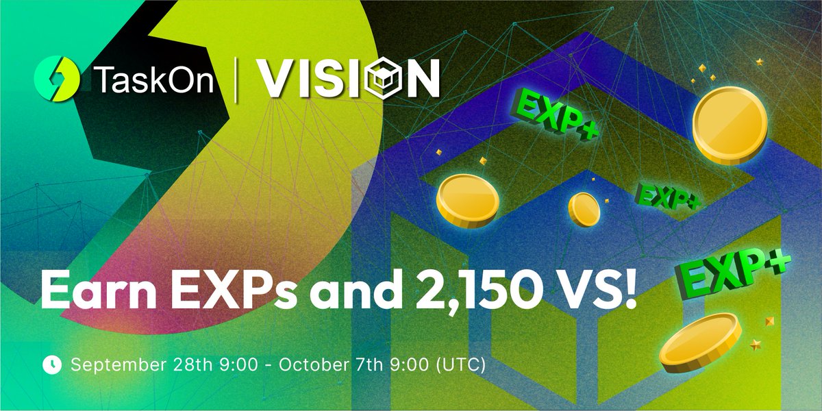 TaskOn | Ultimate Web3 Community Growth Platform (@taskonxyz) on Twitter photo We are excited to host a special #giveaway with <a href="/Vision_Chain/">Vision Metaverse</a>, the unique #Metaverse #blockchain. 🙌
2,150 $VS + #TaskOn #EXPs are up for grabs! 🎁
This #campaign is LIVE in 30 minutes! 🥂
Get ready now👇
taskon.xyz/campaign/detai… We are excited to host a special #giveaway with <a href="/Vision_Chain/">Vision Metaverse</a>, the unique #Metaverse #blockchain. 🙌
2,150 $VS + #TaskOn #EXPs are up for grabs! 🎁
This #campaign is LIVE in 30 minutes! 🥂
Get ready now👇
taskon.xyz/campaign/detai…