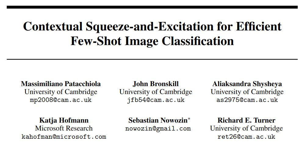mpatacch's tweet photo. Our latest paper has been accepted at NeurIPS 2022. We propose a new layer called CaSE that can rapidly adapt a neural net to unseen datasets in the few-shot setting. 

Hope to meet many of you in New Orleans!

arxiv: https://t.co/SHOvDMiilU
Github: https://t.co/7cN06jRyYh https://t.co/Xq9m1uivYY