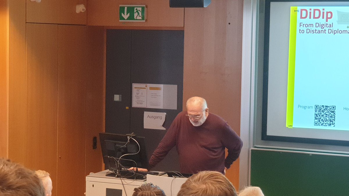 DiDip_ERC's tweet photo. It's on! We start into the first day of our conference with a warm welcome by Michael Walter, Dean of the Humanities Faculty, Joachim Reidl, Vice Rector for Research and Career Development, and @GVogeler. https://t.co/iX9pMZLaau
