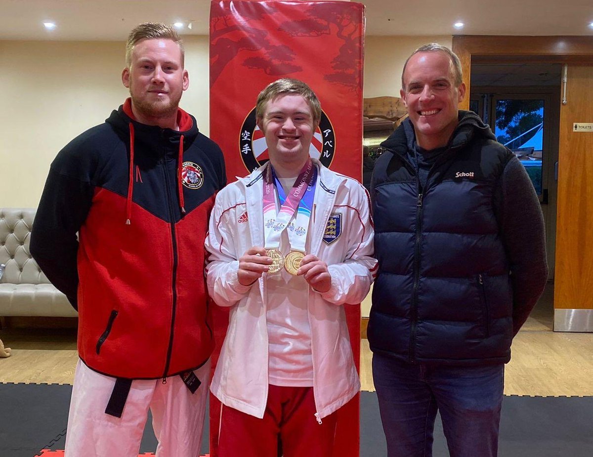 Great to drop into @AbelKarate🥋to congratulate double Para Commonwealth champion, Joseph Clifton from Claygate. Joseph won two gold medals🏅🏅at the Para Commonwealth Karate Championships in Birmingham. Well done Joseph & Sensei Paul 👏