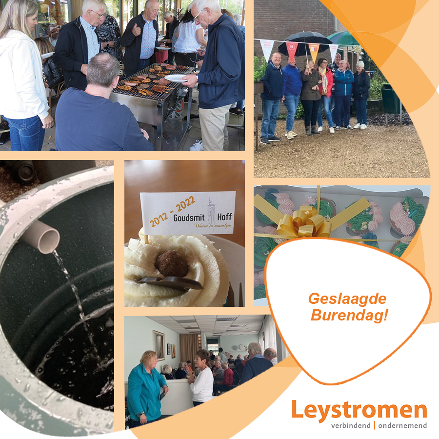 Afgelopen zaterdag was het een Burendag vol mooie ontmoetingen! In de Rivierenbuurt in Goirle legde buren samen een waterton aan. Bij de Schutterij kwamen de buurtbewoners bij elkaar. En een paar dagen ervoor vierden de bewoners van Goudsmit-Hoff het 2de lustrum van het complex.
