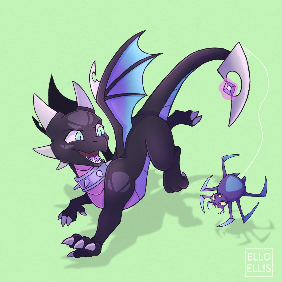 duskfallenarts's tweet photo. Cynder Reignited 🔮🖤 https://t.co/UIldUrfJBg