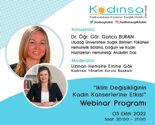“İklim Değişikliğinin Kadın Kanserlerine Etkisi” Webinarı’na Davetlisiniz
 
sivilalan.com/2022/09/27/ikl…