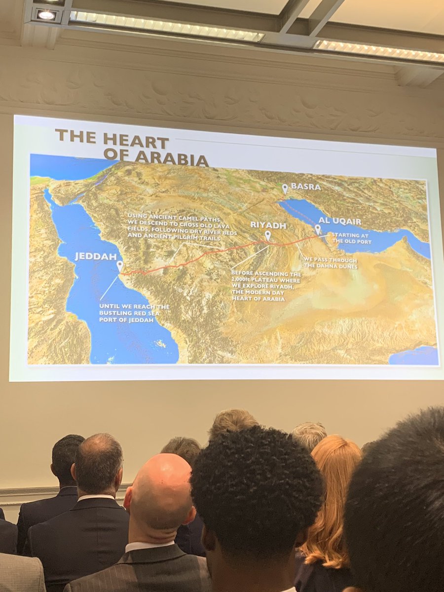 CountessofW's tweet photo. Wonderful to be invited to @heartofarabia_ Launch @RGS_IBG yesterday, a fantastic presentation. Hopefully to encourage more young geographers to #GoExploring #HeartofArabia Our hardworking #PrincessRoyal is a Patron #Mondayvibes #geographyteacher https://t.co/ft758zZ7S6