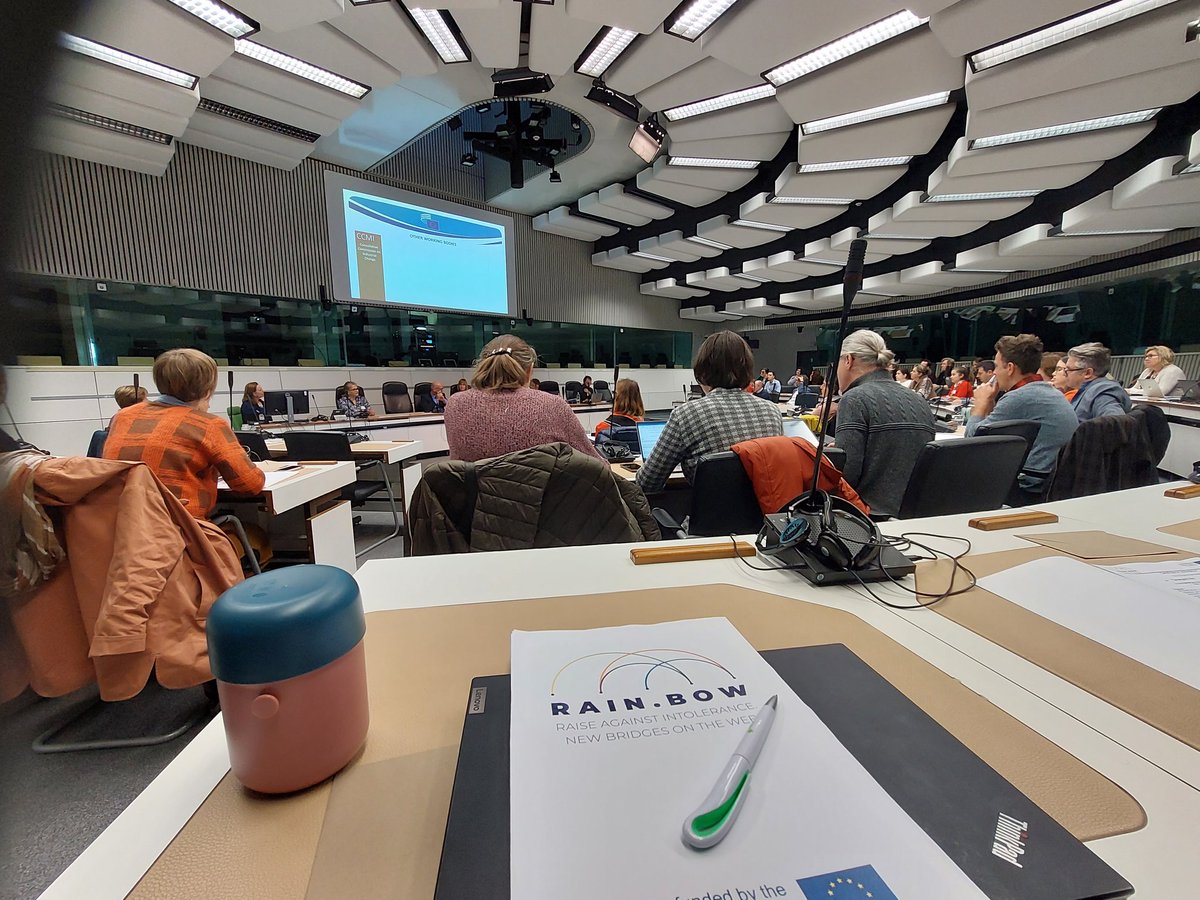 sjofelchic's tweet photo. Final Conference of the Rain.bow project - Raise against intolerance. New bridges on the web. Today we present together with our projectpartners the project results to Europe. #eposvzw #KathOndVlaInt @EPOSvzw @KathOndVla @VLEVA https://t.co/G2SuYYLFAs