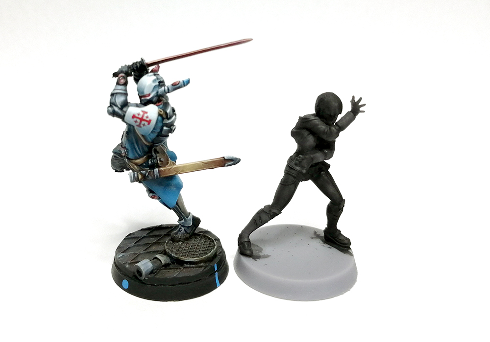 Esta es la buena. Las pruebas de impresión han salido bien. Ni tan mal para ser la primera #edgerunners #lucy #28mm #tabletop