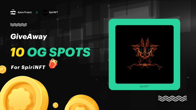 AptosProjectOrg's tweet photo. 🌴🚨NFT GIVEAWAY🚨🌴

Hello Art Lovers !  SpiriNFT invites you to the art house!🪄
🎁 Competition for 10 OG Spots :

1. Follow  
@AptosProjectOrg
  &amp; 
@SpiriNFT
2 .Join Discord: https://t.co/Vb7ZV4XZoQ
3. Rt - Like &amp; Tag 3 Friends
Event Duration : 72 Hours
#NFT #AptosNFTs #Aptos https://t.co/5v5rP7Bwc9