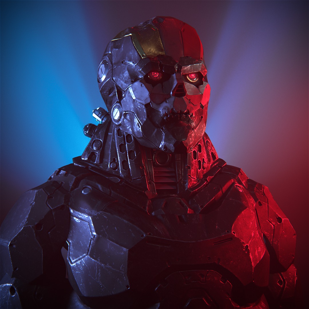 coll3ctiveai's tweet photo. SUTRA is the self-designated leader of the RQ. He is charismatic and defiant, an often controversial figure that inspires the android class to realize their physical and mental power is many times that of the humans, and encourages them to fight back. https://t.co/9lFfHlmtHB