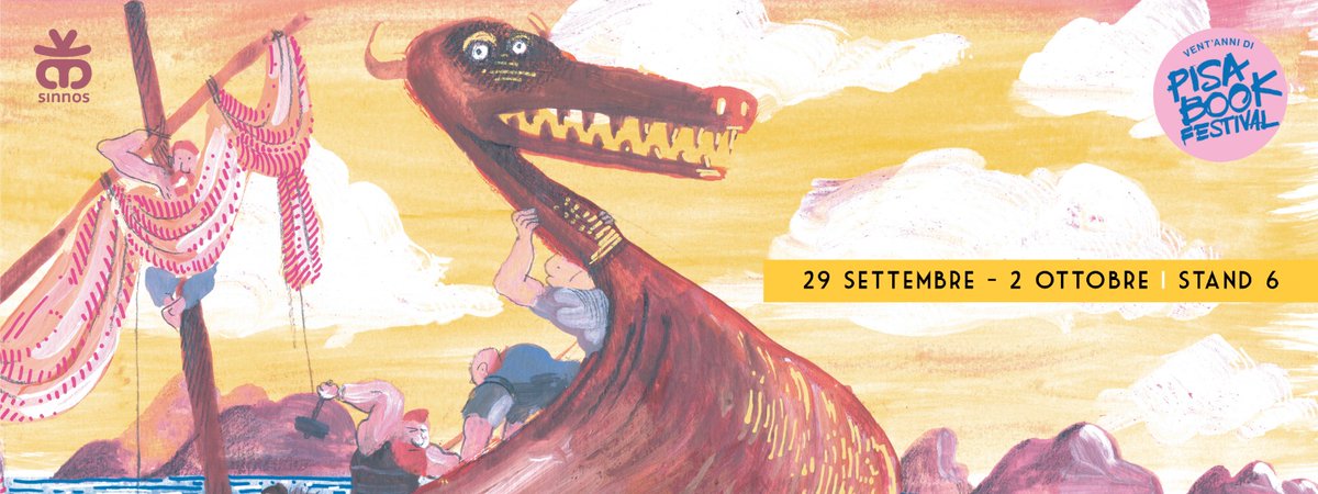 Sinnos1's tweet photo. Da domani vi aspettiamo al @pisabookfest ! Ci trovate allo stand 6 con novità ed anteprime #pbf22 https://t.co/hVvnUFqoid
