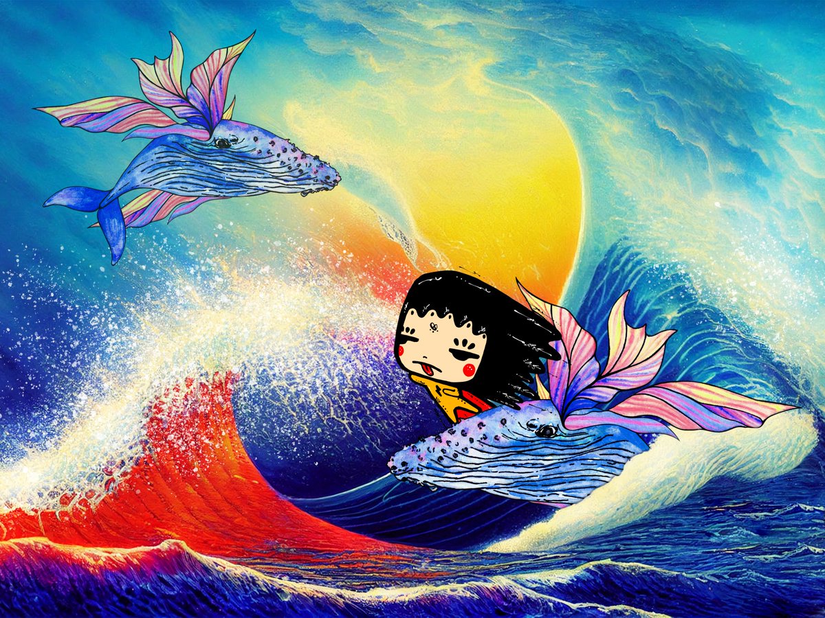 IraStolbova's tweet photo. GM beautiful people ☀️

I really love the idea of open collab by @sabet and taking Kiku to my magical and colorful worlds 🦋🌈🐉

#NFT #kikusworld #NFTartwork #adventure #rainbow https://t.co/GrVc5qweZp