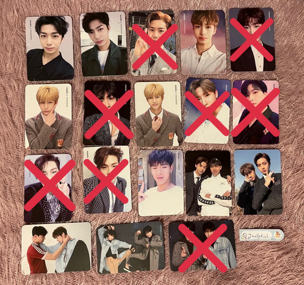 jaeIIyfish's tweet photo. updated availability 

wts monsta x hyungwon shownu minhyuk changkyun https://t.co/kmnJ9DVRds