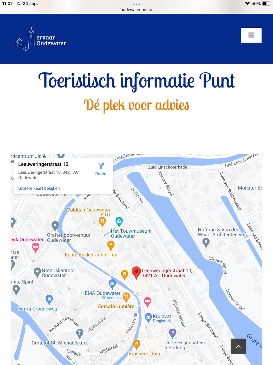 oudewaternet's tweet photo. Onze nieuwe website is live! Hier lees je over alles wat je in #Oudewater kunt doen, als inwoner en als bezoeker.
Met de Herstvakantie in het vooruitzicht zeker leuk om even te zien waarom je Oudewater moet bezoeken! #ervaaroudewater #oudewater #mooistestadjevanhetgroenehart https://t.co/ZZoNqwFwmS