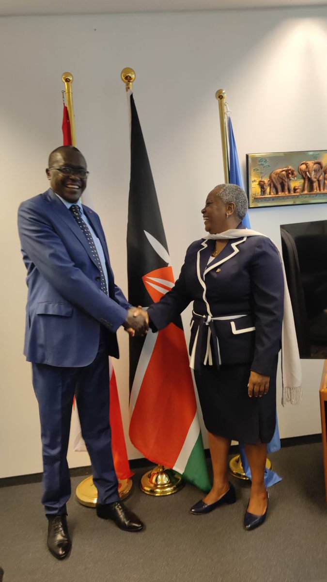 Honored to have  received Eng. Collins Juma, CEO <a href="/nuclearkenya/">Nuclear Power and Energy Agency - Kenya</a> who is leading the 🇰🇪 delegation to the 66th <a href="/iaeaorg/">IAEA - International Atomic Energy Agency ⚛️</a> General Conference (GC). <a href="/ForeignOfficeKE/">State Department for Foreign Affairs | Kenya</a>