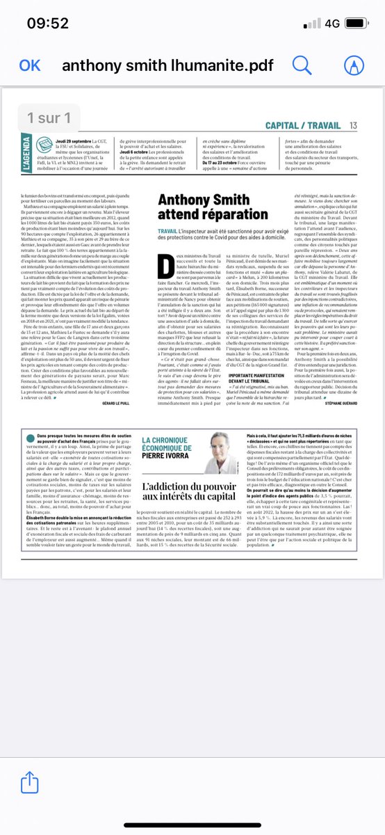 Merci à ⁦<a href="/humanite_fr/">L'Humanité</a>⁩ pour cet article qui pointe parfaitement les enjeux lié à l’affaire ⁦<a href="/smith51_a/">Anthony Smith ✊</a>⁩