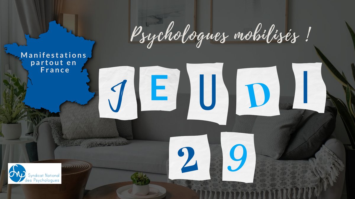 snpsychologues's tweet photo. Demain, jeudi 29 septembre : grande mobilisation des psychologues partout en France. J'y suis... et vous ? Retrouvez la liste des mobilisations https://t.co/d8IyAWCacb
#psychologuesmobilisés  #snpavoscôtés #boycottMonPsy https://t.co/0yfJOptpet