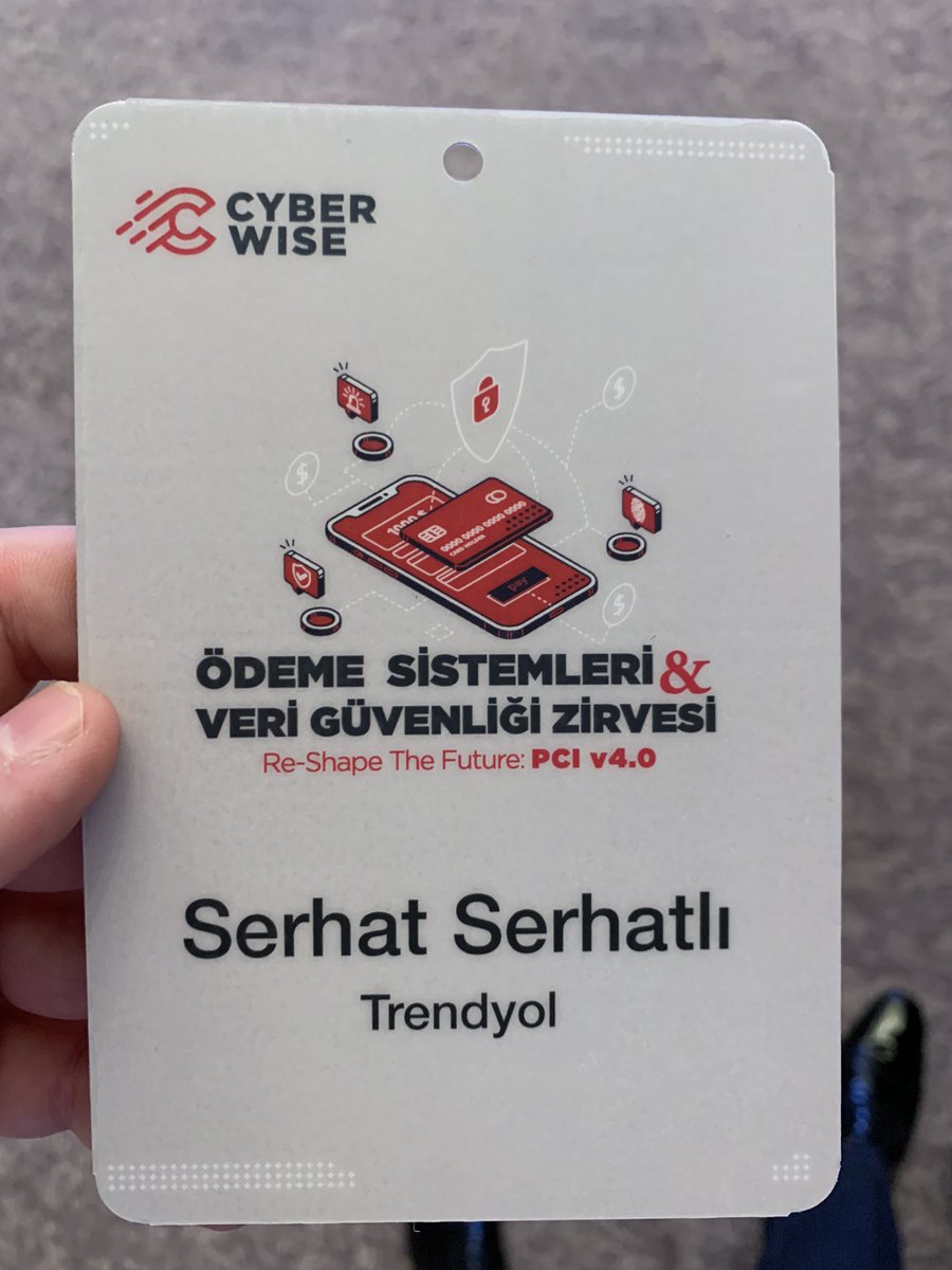ssserhatli's tweet photo. Başlıyoruz 🤟 #payment #security #pci4 https://t.co/CKe5RkcPRK