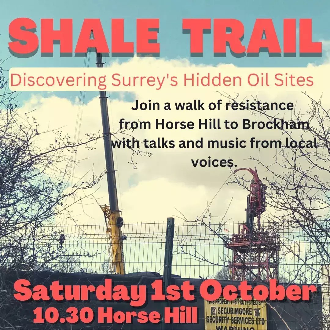 Join us on Sunday for a walk between two local oil sites. Find out what's happening at the sites, and how campaigners are opposing them. Part of the #BigGreenWeek 
frackfreesurrey.com/event/walk-the…