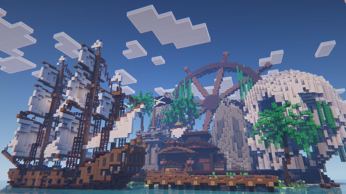 BuildRoomTeam's tweet image. 💎 Folium Construct | Build 

A #Minecraft #onepiece themed pirate island. Complete with a pirate ship, giant skull and a small base.

🔨 By __JanBanan__

#Minecraft #minecraft建築コミュ #Minecraft軍事部 #Minecraftbuilds #MinecraftServer
