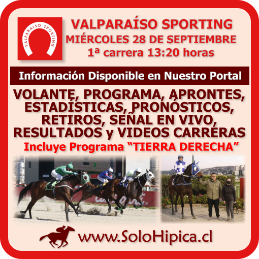 solohipica's tweet photo. VALPARAÍSO SPORTING (Miércoles 28-Septiembre; 13:20 horas) Disponibles Programa PDF Tierra Derecha, Pronósticos y Aprontes Controlados https://t.co/I26PJnVwtB #solohipica #ValparaísoSporting #ProgramaPDFTierraDerecha #Pronósticos #AprontesFS #Hípica #CarrerasDeCaballos #Turf https://t.co/M7FnglM4PY
