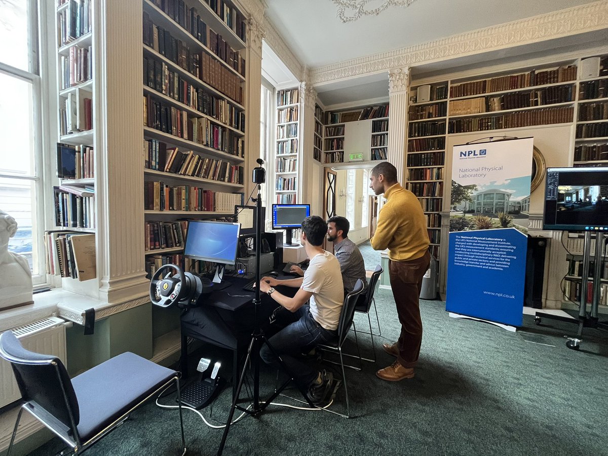 We had lots of fun demonstrating our distributed sim at the Turing Lectures organised by the <a href="/turinginst/">The Alan Turing Institute</a> in London <a href="/Ri_Science/">Royal Institution (now on Bluesky)</a>! While driving, I came across a 🚶‍♂️and asked “Albert is that you” and A said “of course it’s me, there is no one else here” 😂