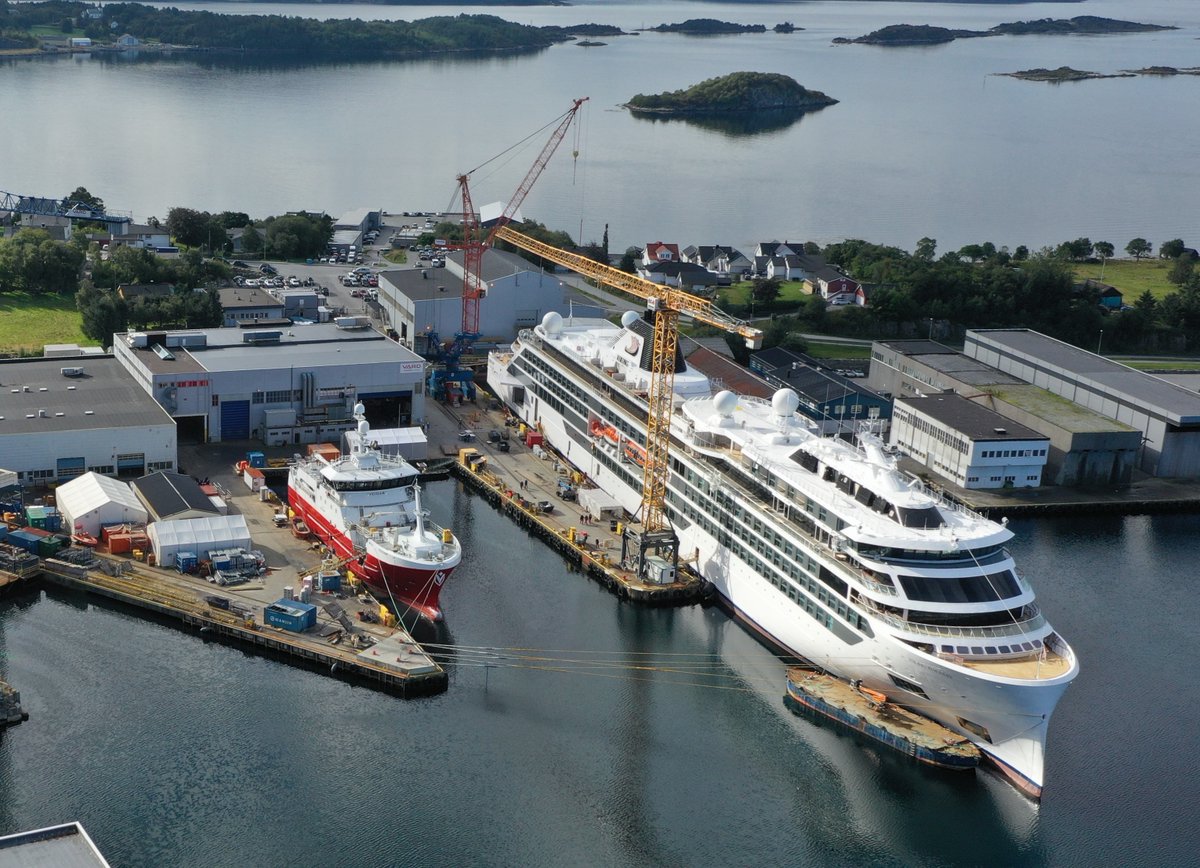Fincantieri's tweet photo. #Fincantieri has delivered “VikingPolaris”, second of 2 expedition #vessels for Viking. #VikingPolaris, as well as her sister ship “Viking Octantis”, can host 378 guests in 189 staterooms. The ships have the “Polar Class 6” certification for expeditions in the #polar regions. https://t.co/OU0GKo7nvv