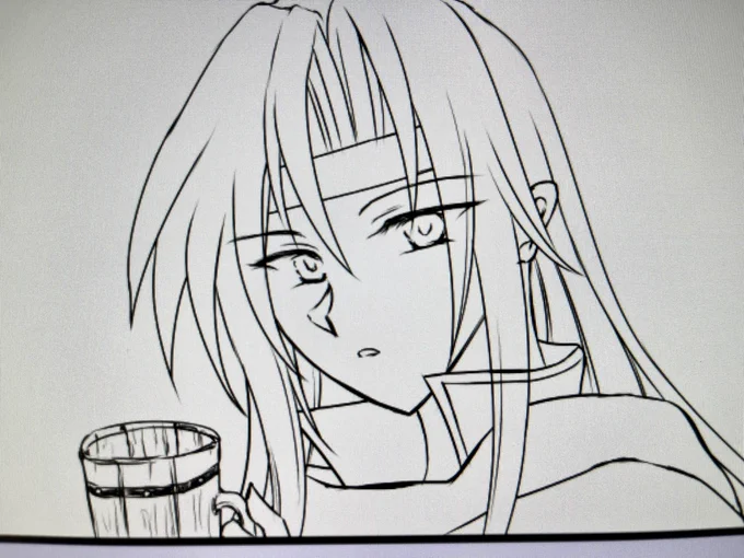 ちょっとイマイチだったので手直し😌
…少しはマシになったはず…?🤔
(そして線画の消し忘れに気が付きました〜😂) 