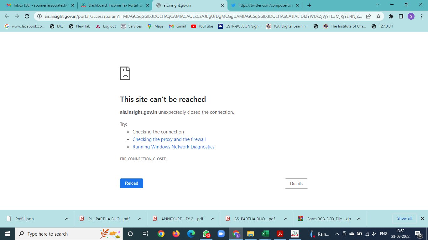 SAMRAT GHOSH on Twitter "AIS portal is not opening.