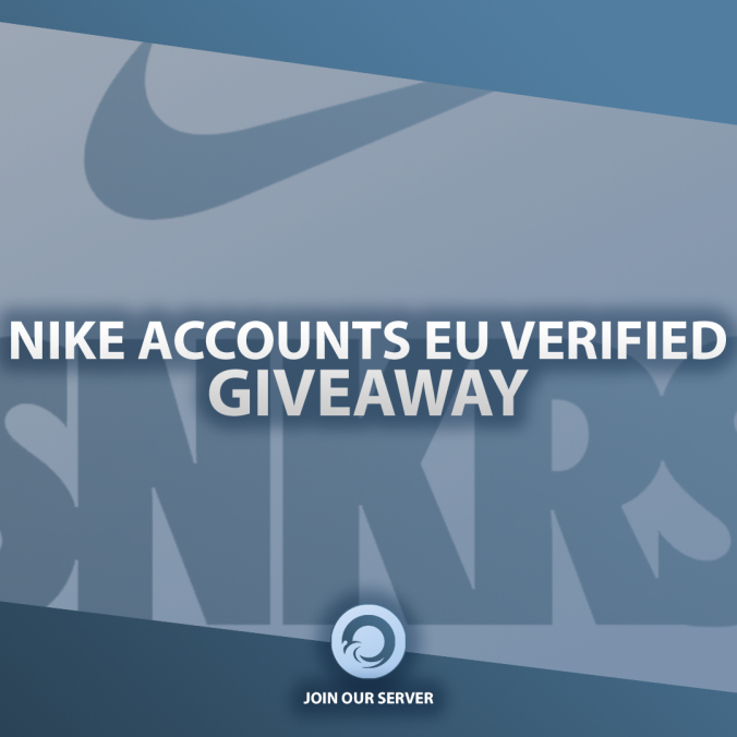 🌊Ocean SNKRS Giveaway Nike Accounts EU part 5🌊
• 4x Nike Accounts EU VERIFIED✔️
• 5x Winners ✔️
Rules📋:
• Follow - <a href="/OceanSnkrs/">Ocean SNKRS</a> - Raffle Nike Accs &amp; Slo7s
• Like &amp; Retweet
• Tag 2 friends
☑️Join our server discord:
discord.gg/j95wMF4Cyp
🍀Good luck - Ends in 96 hours!🍀
