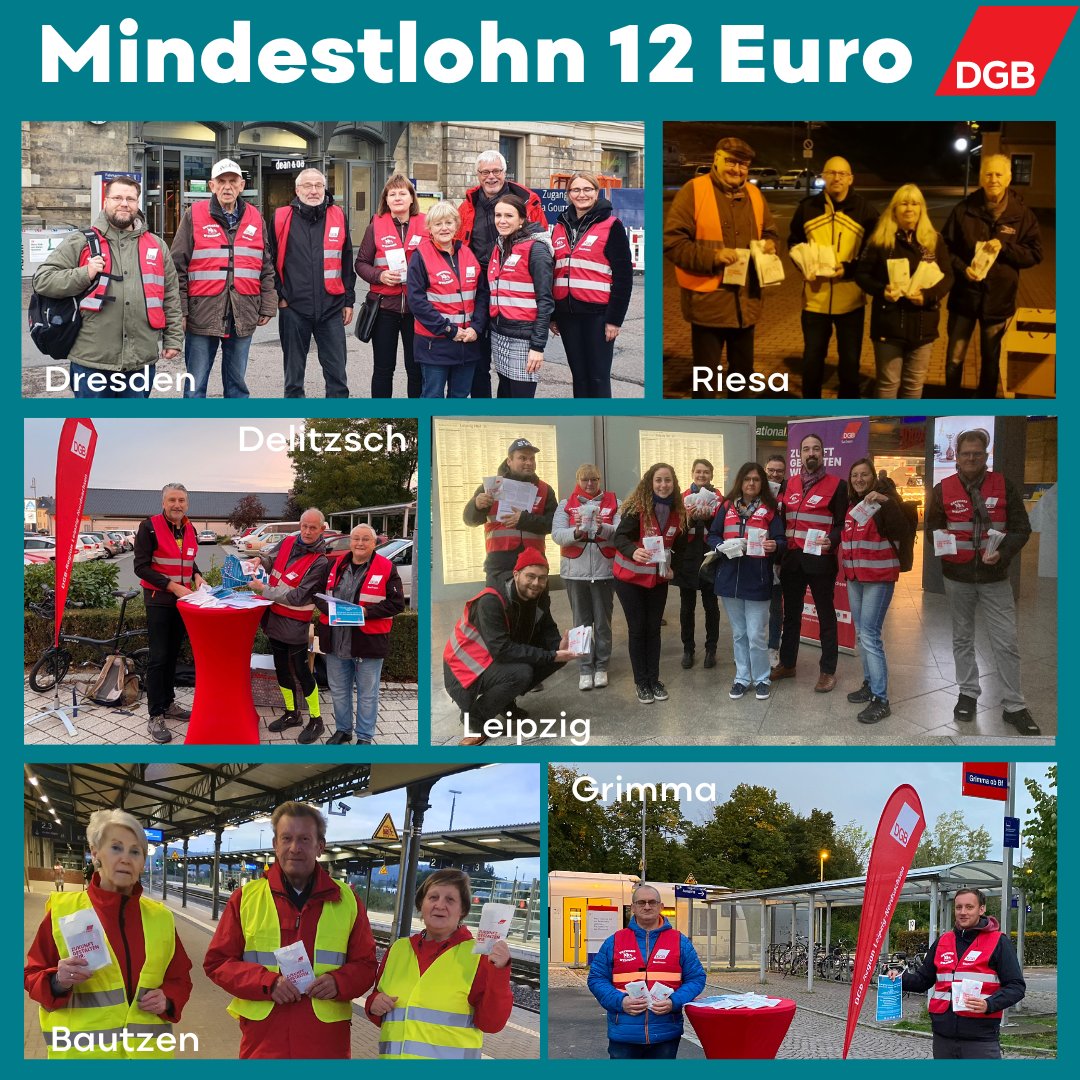 DGBSachsen (@dgb_sachsen) on Twitter photo Heute ist bundesweiter Aktionstag des <a href="/dgb_news/">DGB - Deutscher Gewerkschaftsbund</a> zur Anhebung des #Mindestlohn auf 12 Euro. Auch in #Sachsen waren wir an 14 Bahnhöfen unterwegs. Unser Motto: nur wer seine Rechte kennt, kann sie auch einfordern! Vielen Dank an alle, die heute dabei waren! 😍 #MiloDGB Heute ist bundesweiter Aktionstag des <a href="/dgb_news/">DGB - Deutscher Gewerkschaftsbund</a> zur Anhebung des #Mindestlohn auf 12 Euro. Auch in #Sachsen waren wir an 14 Bahnhöfen unterwegs. Unser Motto: nur wer seine Rechte kennt, kann sie auch einfordern! Vielen Dank an alle, die heute dabei waren! 😍 #MiloDGB