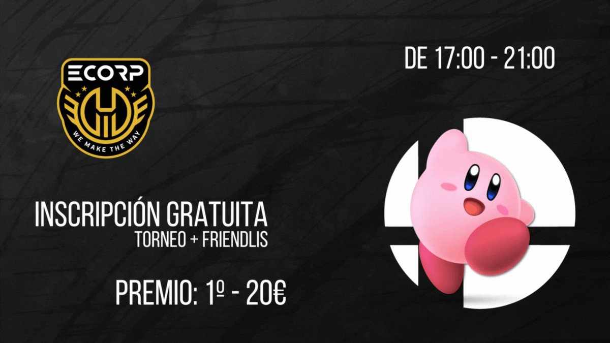 Este 📅 viernes 30 de Septiembre contaremos con la SMASH ECORP WEEKLY 🏆 en nuestra sede, abriremos a las 16h con motivo del torneo.

⏰️ Inicio del torneo: 17:00
📝 Inscripción gratuita: my.mtr.cool/zqsoibyhli
💰 Ganador: 20€
🏢 C/ Doctor Fleming 3, Elche

#WEMAKETHEWAY💛