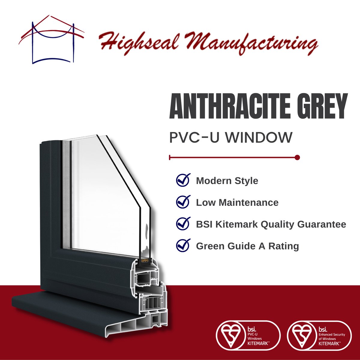 HighsealManufac's tweet photo. Introducing ‘Window Wednesdays’. Every Wednesday we will be showcasing one of the many colour profiles we manufacture at Highseal. For the first week we have to showcase the ever popular Anthracite Grey! This is the colour of the moment, but it isn’t going anywhere anytime soon. https://t.co/s1LLmY9lpx