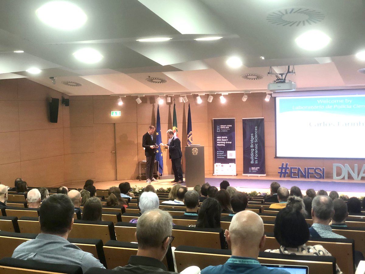 EnfsiDNA22's tweet photo. Opening session with Sander Kneppers and Carlos Farinha!

#enfsidna22 #dna #enfsi #forense #csi https://t.co/qPO10bsEti