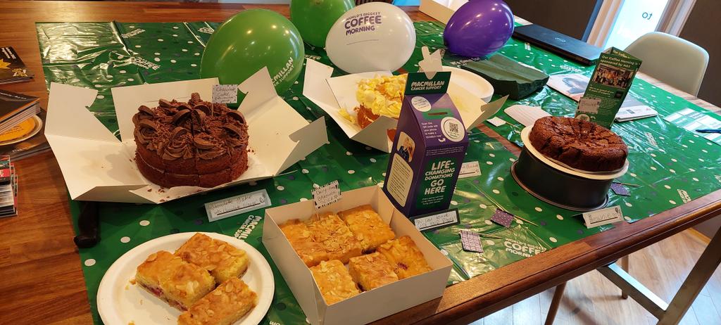 All set up for our <a href="/macmillancancer/">Macmillan Cancer Support</a> coffee morning!