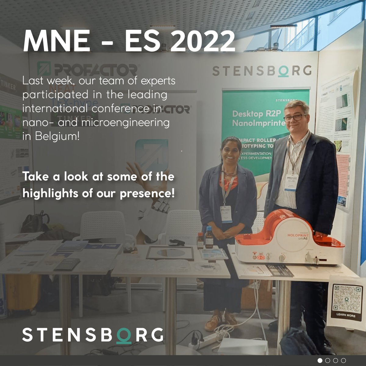 Stensborg's tweet image. We attended the @MNE_eurosensors #Conference…

While there, our team talked about the roller-based #Nanoimprinting methods and the patented #OpticalEngine with the attendees.

Scroll through our slideshow to learn about #Stensborg’s presence.

#MNEEurosensors #R2PNanoImprinter