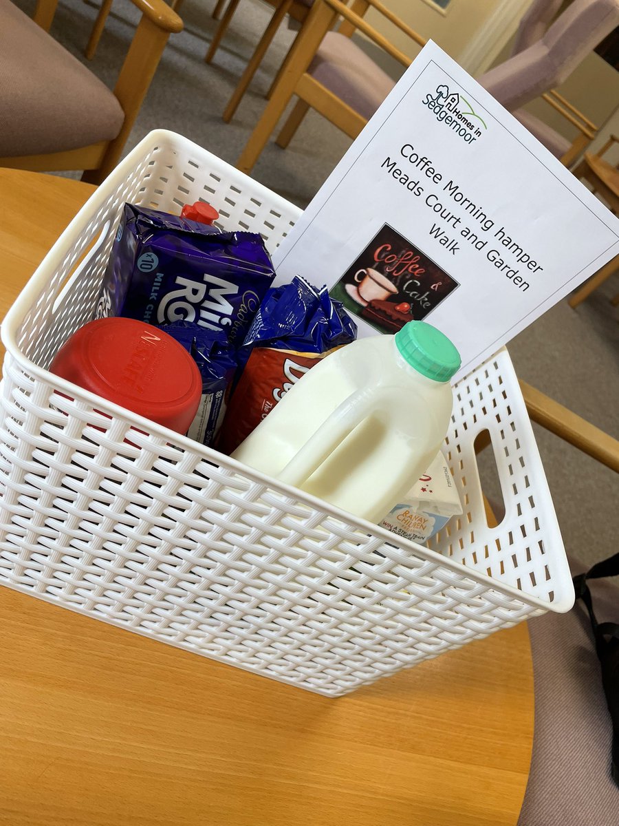 Meads court coffee morning day! Come join us 10 - 12 for a coffee, a biscuit and a chat <a href="/HomesSedgemoor/">Homes in Sedgemoor</a>