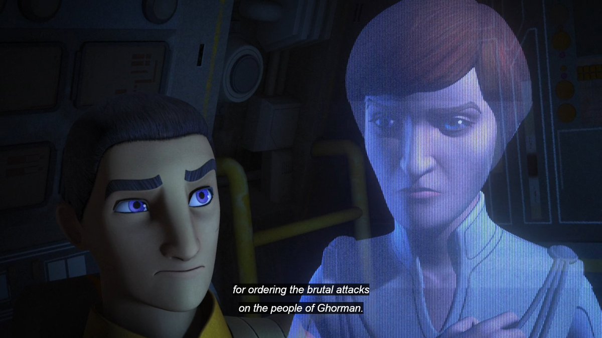 #Andor spoilers

Mon Mothma mentions that the Ghorman shipping lanes have been cut off and the Ghorman people will suffer. A few years later, the Ghorman massacre is the reason she finally leaves the Imperial Senate