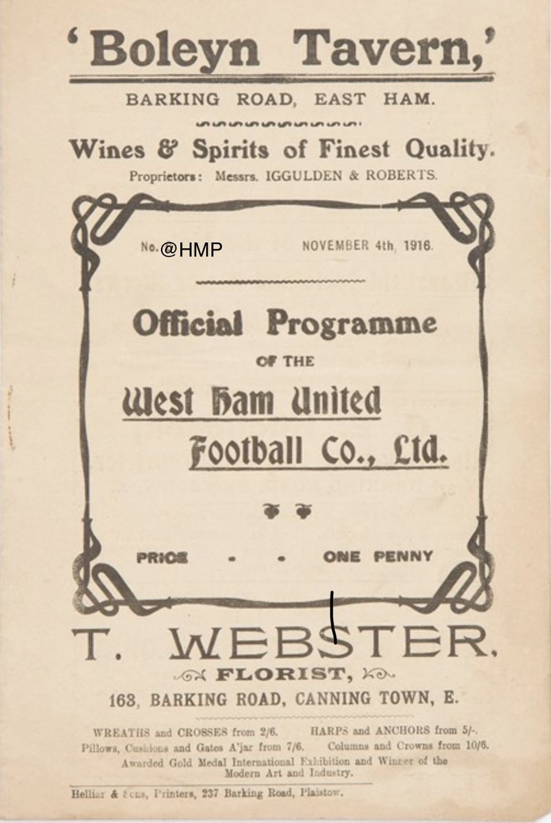 West Ham programme ⚒⚒⚒