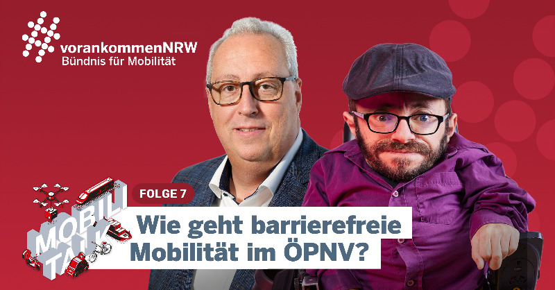 BfMNRW's tweet photo. Wie geht #barrierefreie #Mobilität im #ÖPNV – unterwegs und an #Bahnhöfen? 🤝 Über dieses wichtige Thema sprechen Raul Krauthausen @raulde, Aktivist für Inklusion und Barrierefreiheit, und Andreas Kerber der #BOGESTRA in der aktuellen #mobiliTALK-Folge ⬇️ https://t.co/M51SL2x2l8