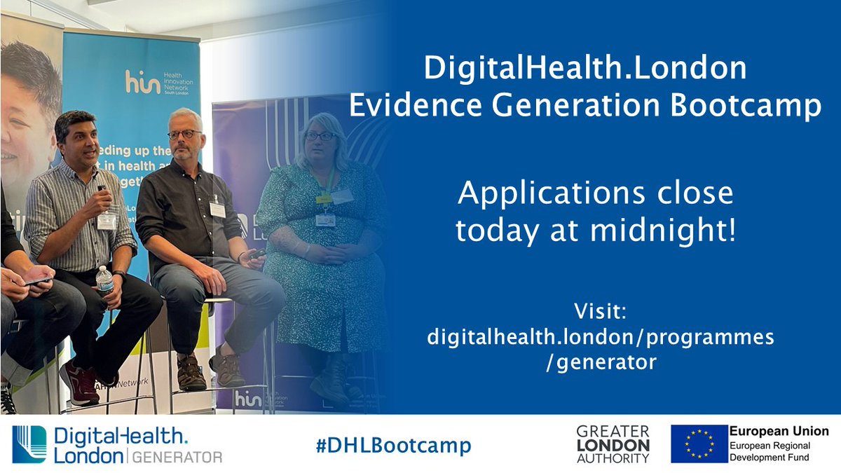 DHealthLDN's tweet photo. Are you at @HETTShow today? Be sure to find members of our team to find out more about the brand new #DHLBootcamp programme 🚀 applications close today so don't miss out! More info here: https://t.co/wIdZy9xtl9 https://t.co/95ZGnhT5Nw