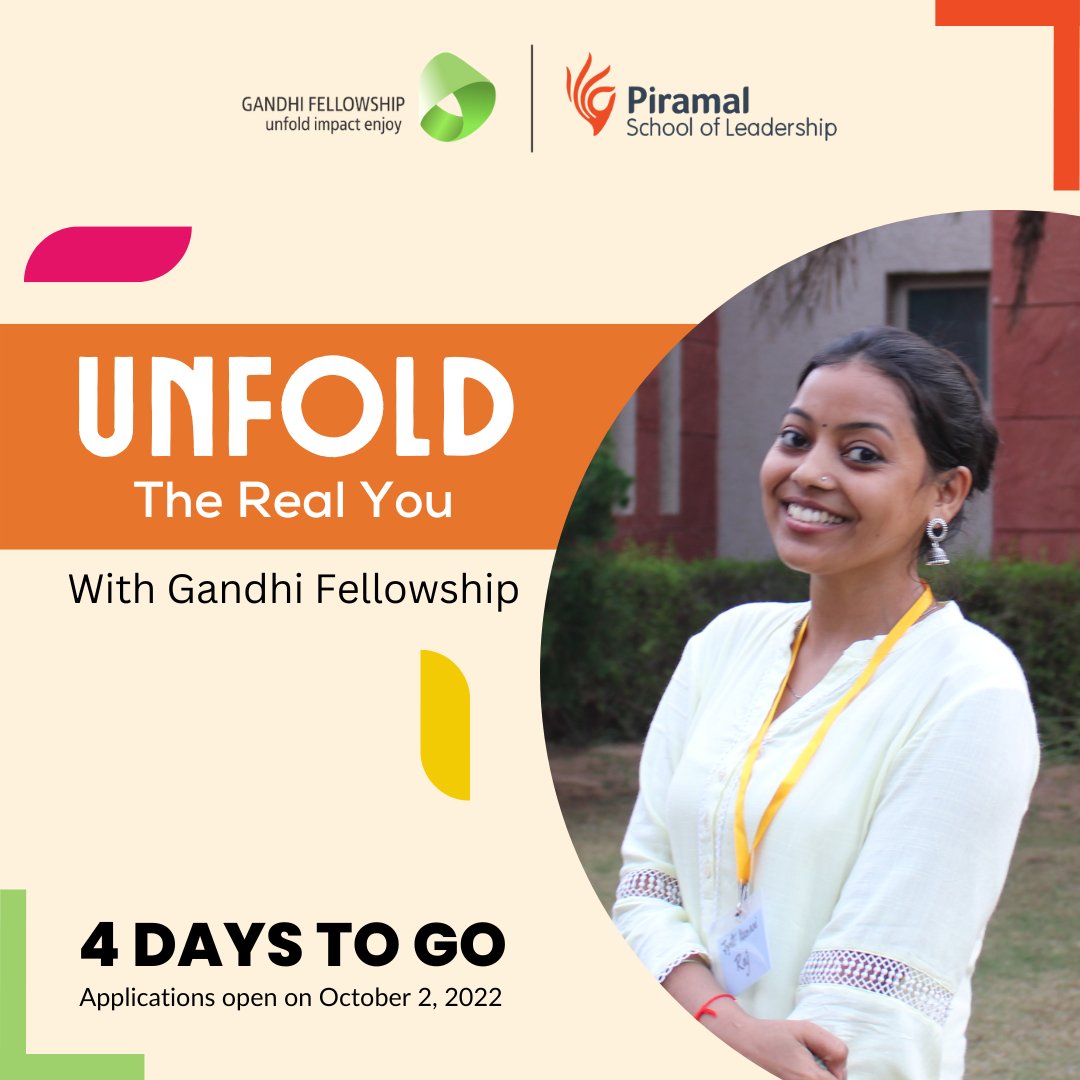 thegfprogram's tweet image. Begin your journey towards #BuildingSelf with the #GandhiFellowship as it gives you opportunities to contemplate and connect with the inner you. #Unfold skills,  competencies and self with your carefully designed program.

Register in #4Days to for #GandhiFellowship!