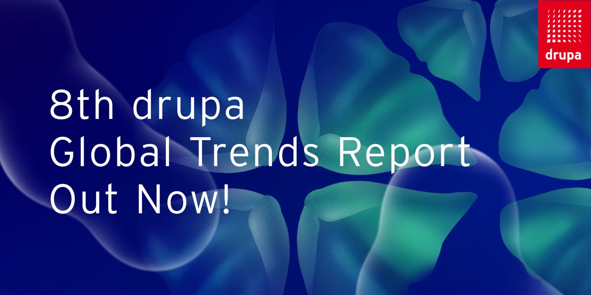 drupa's tweet image. 📣 The long-awaited 8th annual #drupa Global Trends Report 📈 is out now &amp;amp; available for purchase! Get the best of the #printing world 🖨: from global trends to insider insights. Hurry up &amp;amp; get your own copy full of #drupafacts here ⤵️: 
drupa.com/en/Press/Globa…