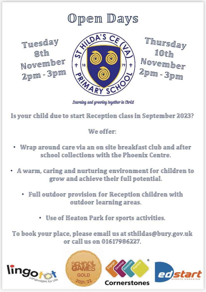 StHildasBury's tweet image. Our open days are now available to book! 📚